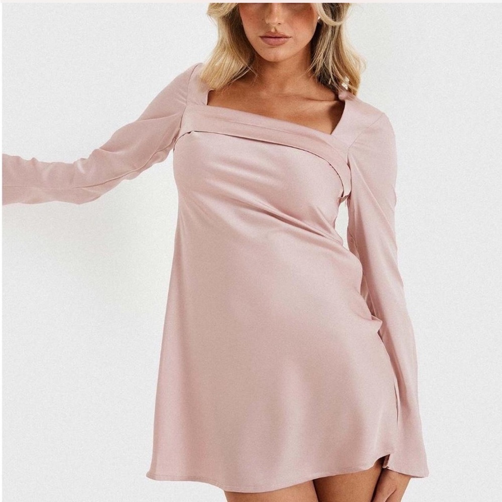 Princess Polly Phillipa long sleeve mini dress pink